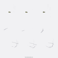 Lacoste șosete din bumbac piqué cu tăietură înaltă, pachet de 3 0H6PD41664 bărbați alb 001