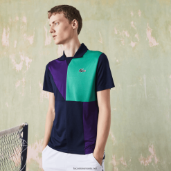 Lacoste sport polo tenis ultra-uscat 0H6PD4784 bărbați bleumarin violet verde xc3