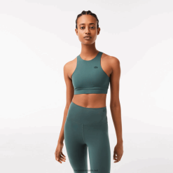 Lacoste sutien sport fără cusături 0H6PD42549 femei verde 5hx
