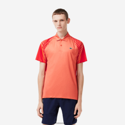 Lacoste tenis x novak djokovic polo tricolor 0H6PD4236 bărbați portocaliu rosu portocaliu xij