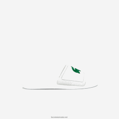 Lacoste tobogane sintetice croco hidrofuge 0H6PD41819 bărbați alb/verde 082