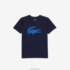 Lacoste tricou croc supradimensionat din tricou tehnic sport tenis 0H6PD43023 copii bleumarin vi3