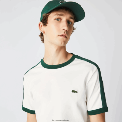 Lacoste tricou cu guler contrastat cu ajustare normală 0H6PD4855 bărbați alb 70v