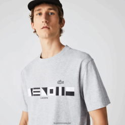 Lacoste tricou cu imprimeu relaxat 0H6PD4660 bărbați grey chine cca