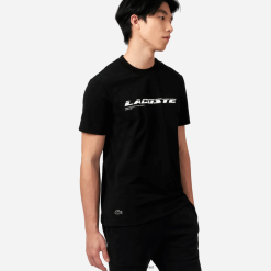 Lacoste tricou cu marca pique cu ajustare normală 0H6PD4560 bărbați negru 031