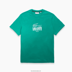Lacoste tricou din bumbac cu branding crocodil 0H6PD41582 bărbați verde hd2