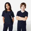 Lacoste tricou din jerseu de bumbac cu decolteu ras 0H6PD42998 copii bleumarin 166