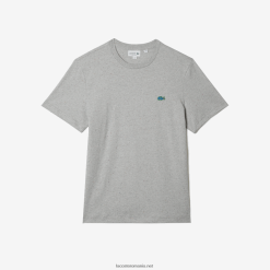 Lacoste tricou din jerseu de bumbac cu pete cu culoare normală 0H6PD4748 bărbați chine gri 73v