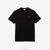 Lacoste tricou din jerseu de bumbac pima cu fit regulat xl 0H6PD4652 bărbați negru 031