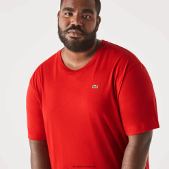 Lacoste tricou din jerseu de bumbac pima cu fit regulat xl 0H6PD4729 bărbați roșu 240
