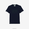 Lacoste tricou din tricou cu fit regulat 0H6PD4105 bărbați bleumarin 166