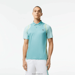 Lacoste tricou polo din poliester reciclat tenis 0H6PD484 bărbați mentă br8