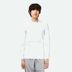 Lacoste tricou sport cu mânecă lungă, strânsă 0H6PD4245 bărbați alb 001