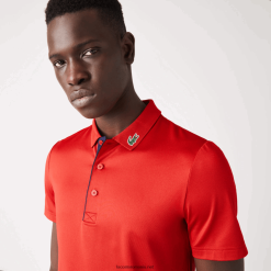 Lacoste tricou sport de golf polo 0H6PD4597 bărbați roșu bleumarin 528