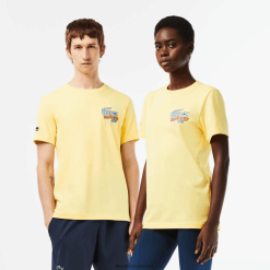 Lacoste tricou sport miami ediție deschisă 0H6PD4216 bărbați galben 107