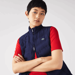 Lacoste vestă de golf matlasată sport 0H6PD42630 femei bleumarin 423