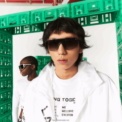 ochelari de soare lacoste x minecraft cu scut metalic 0H6PD42260 femei negru/albastru 002