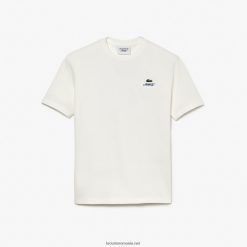 tricou din bumbac piqué cu logo lacoste x awake ny 0H6PD4893 bărbați alb 70v